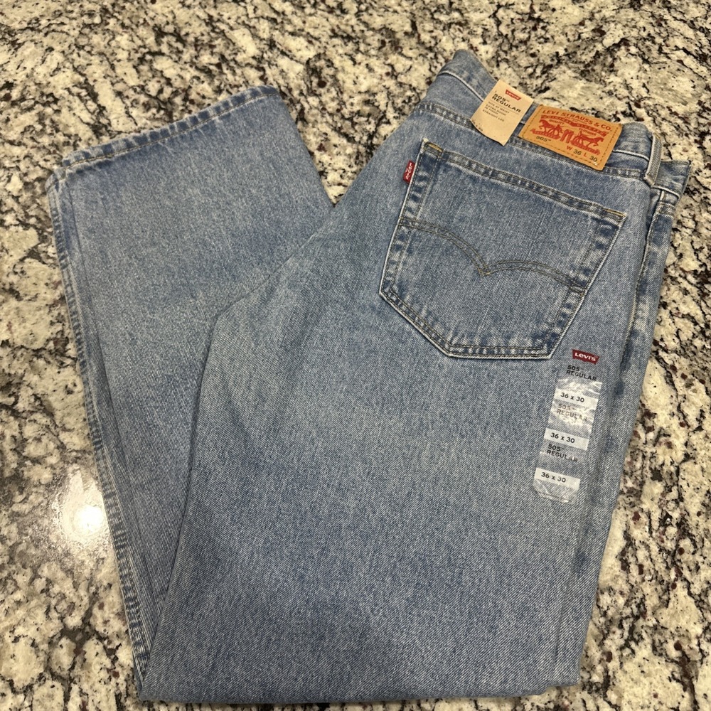 Levi's® 505® Men's Regular Fit‎ Jeans Light-Stonewash, 36W x 30L. NEW